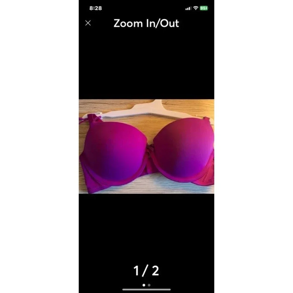 Auden Purple Lightly Lined Demi Underwire Bra 34B Womens teens
